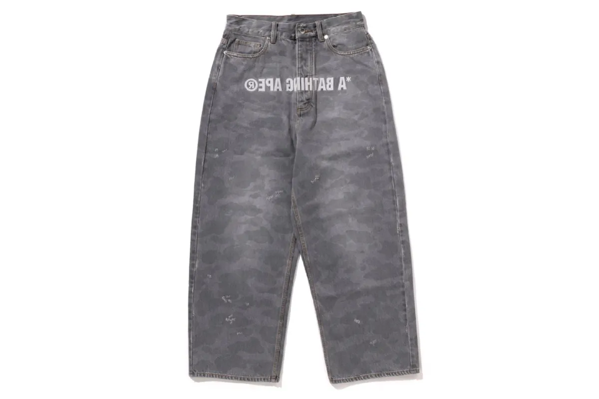 パンツ BAPE 1ST CAMO LOOSE FIT DENIM PANTS Buy A Bathing Ape 1St Camo Destroyed Loose Fit 12Oz Denim