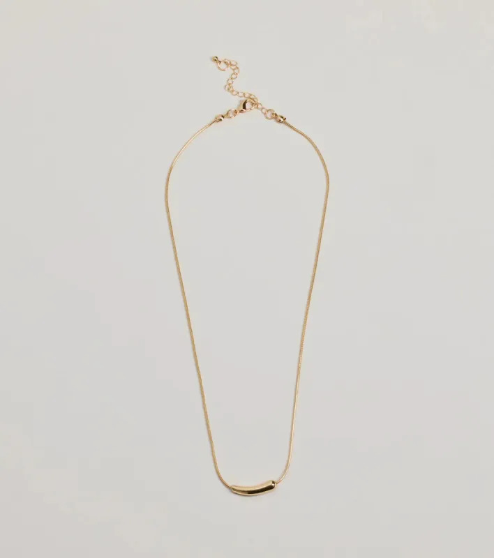 Dainty Luxe Bar Charm Necklace sold by Windsor