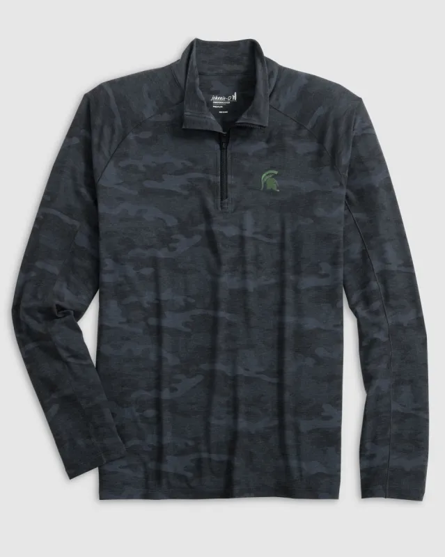 Michigan State Patton Performance Camo 1/4-Zip Pullover sold by Johnnie-O