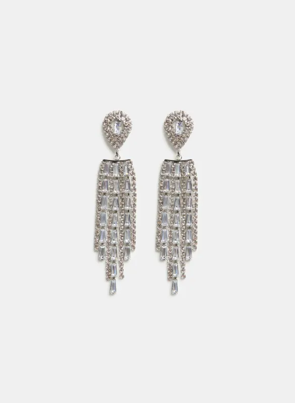 Cubic Zirconia Chandelier Earrings sold by Laura