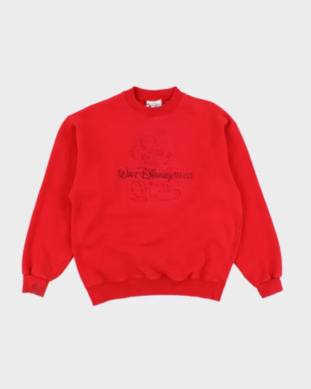 Vintage 90's Disney World Mickey Mouse Embossed Sweatshirt - M sold by Rokit