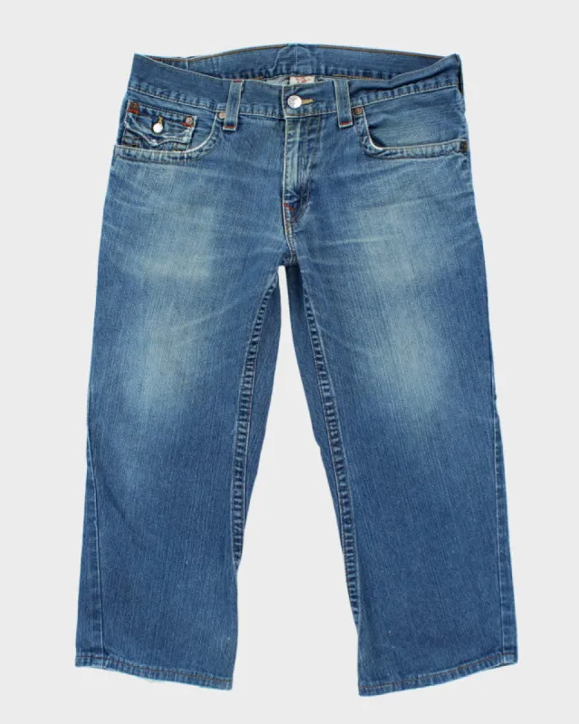 Vintage Y2K True Religion Wide Leg Medium Wash Jeans - W36 L23 sold by Rokit