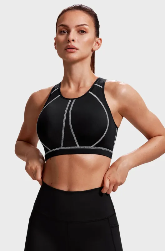 High Neck Racerback Sports Bra sold by Essenther