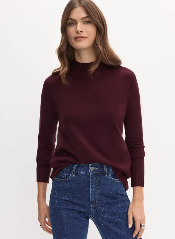 Mock Neck Rib Knit Sweater sold by Melanie Lyne
