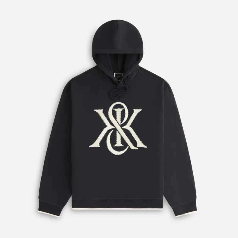 Kith Women Maverick Magnified Crest Hoodie - Black sold by Kith
