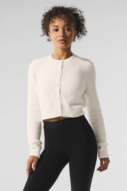 Snuggle Up Sweater Cropped Cardigan - Ivory sold by Alo Yoga