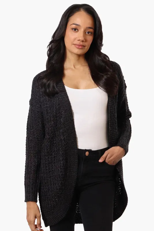 Majora Knit Long Sleeve Wrap Cardigan - Black sold by Fairweather