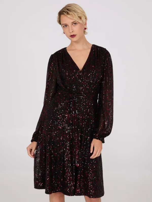 Sequin Fit & Flare Dress sold by Suzy Shier