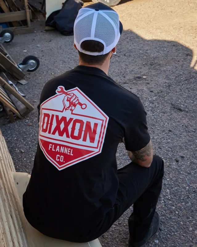 Red & White Working Class T-Shirt - Black sold by Dixxon