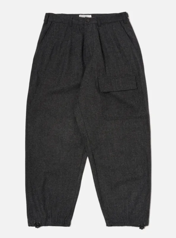 Universal Works Loose Pilot Trouser in Grey Anders Wool Upcycled sold by Universal Works