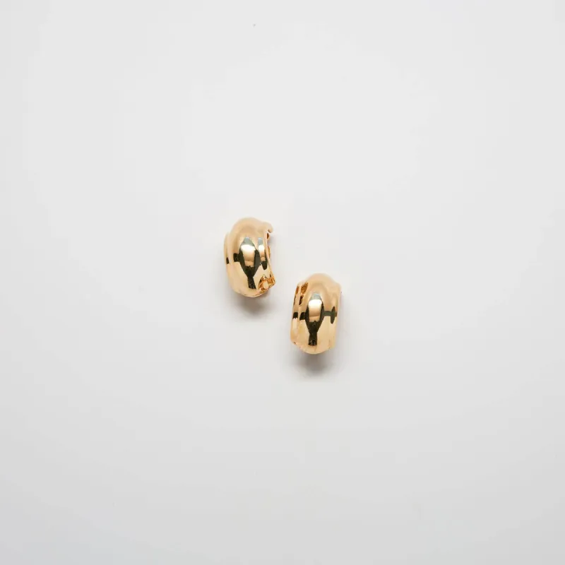 Vintage Gold Dome Earrings sold by Admiral Row