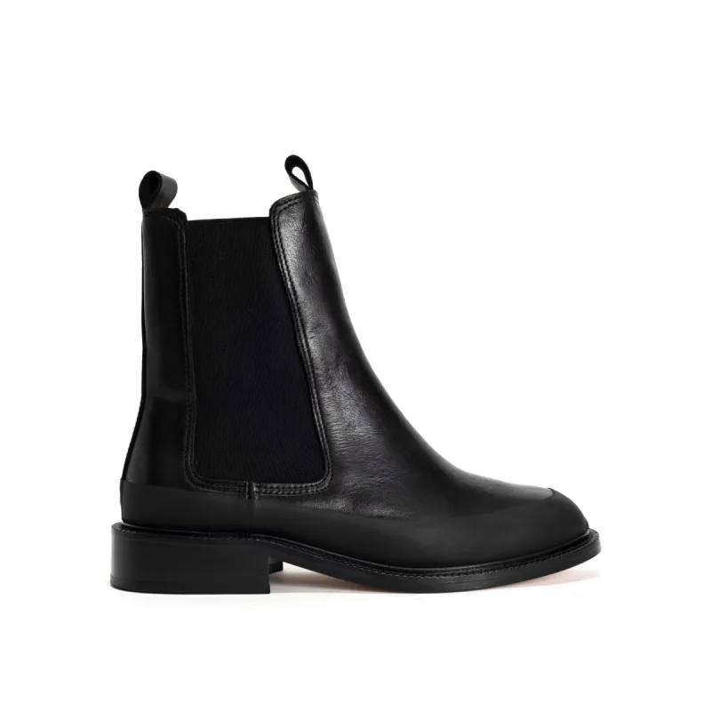 Larie rubber trim Vegetable tanned calf Black sold by Anonymous Copenhagen