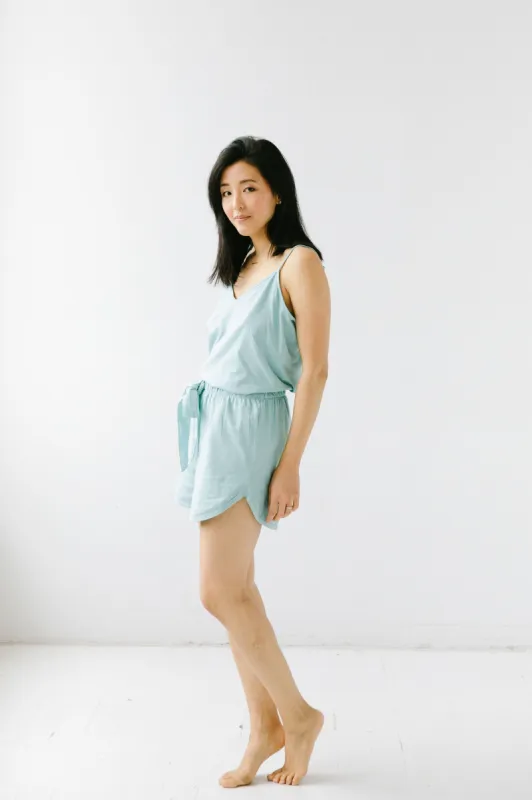 SALUA Sheer Hem Cropped Tank and Shorties sold by Salua Lingerie