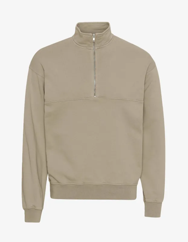 Organic Quarter Zip - Oyster Grey sold by Colorful Standard