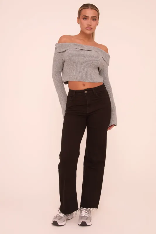 Petite Black Stretch Straight Leg Frayed Hem Jeans - Scarlett sold by Rebellious Fashion