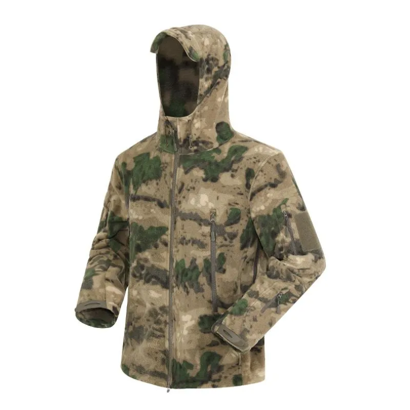Men's Hooded Outdoor Warm Camouflage Fleece Jacket 30314655F sold by Manly