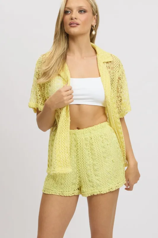 Lime Shorts Elasticated Waist sold by Ally Fashion