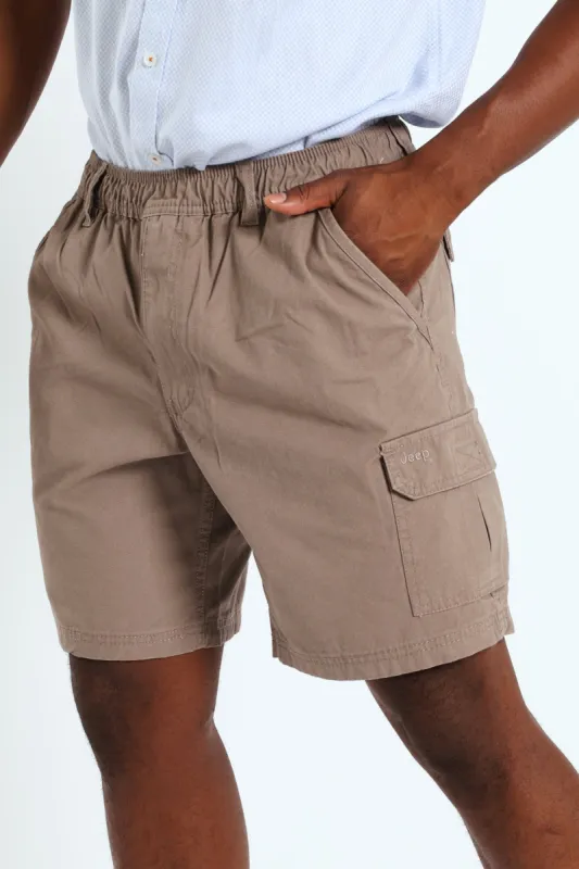 Willys 21cm Elasticated Shorts - Brown sold by Edgars 
