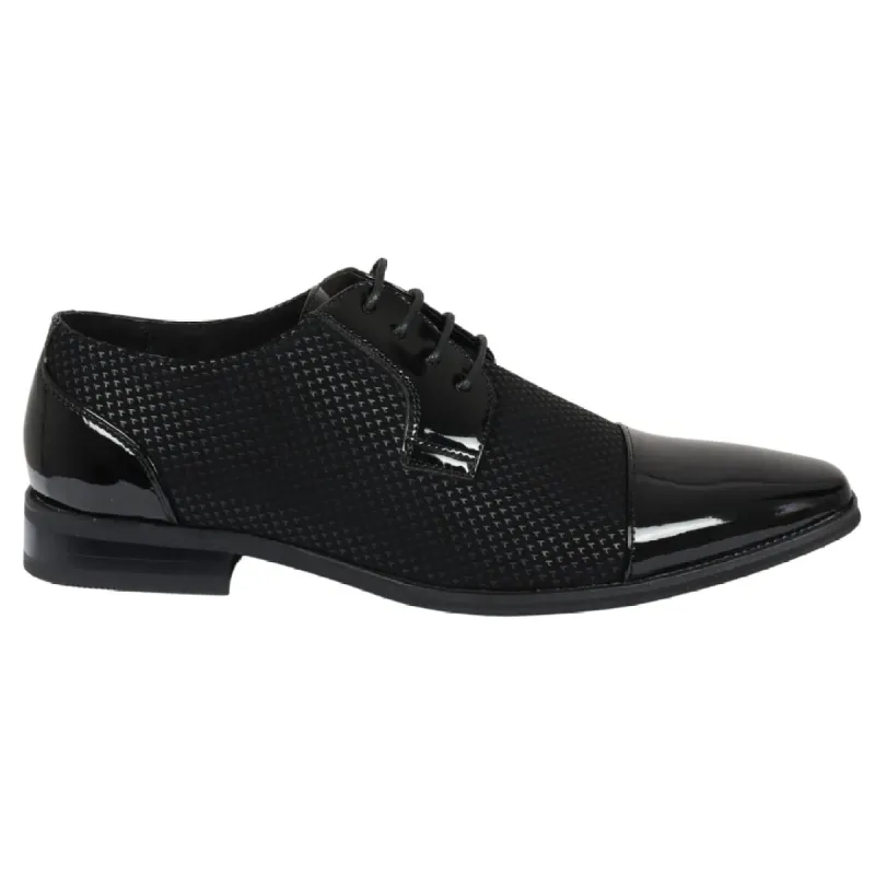 Men's Black Lace Up Derby Shoes sold by Tru Clothing