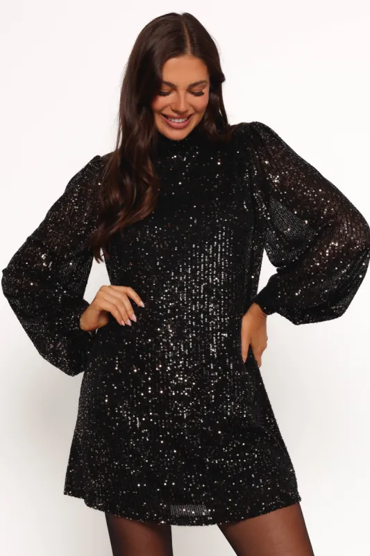 Springfield Mini Dress - Black/Gold sold by Petal & Pup