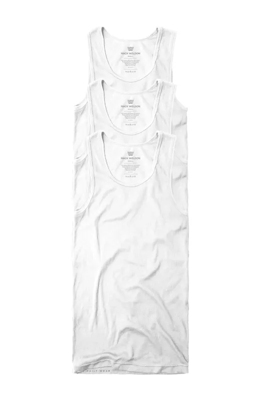 3-Pack 18-Hour Rib Tank Bright White sold by Mack Weldon