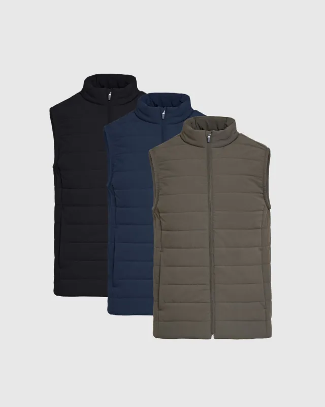 Neutral Navy Puffer Vest 3-Pack sold by True Classic