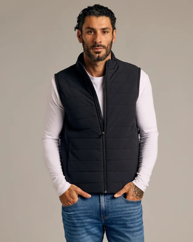 Black Puffer Vest 2.0 sold by True Classic