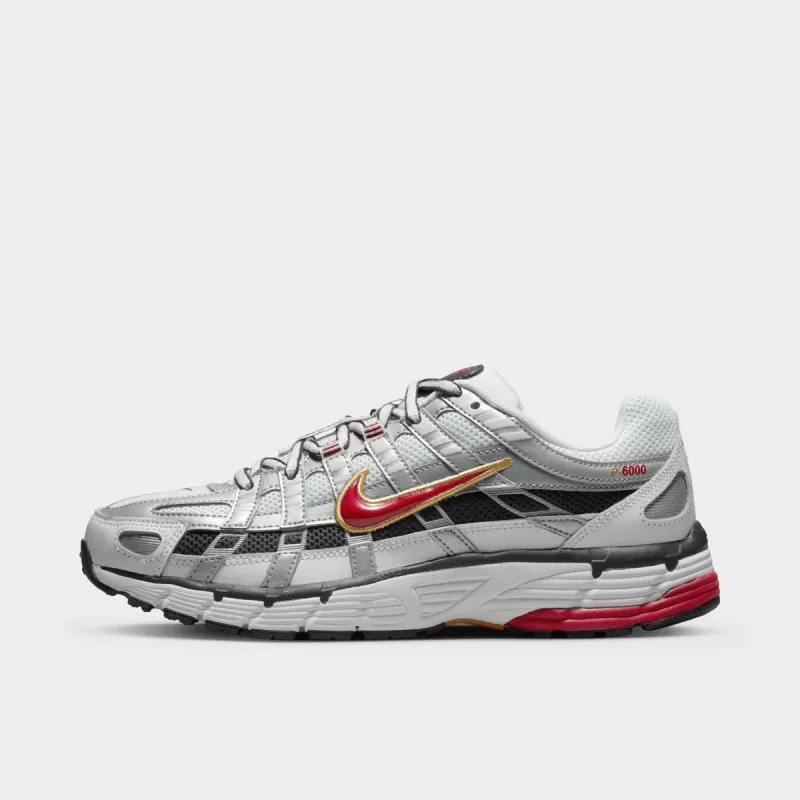 Nike Women's P-6000 White / Varsity Red - Metallic Platinum sold by JD Sports