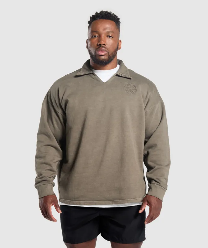 Gymshark Premium Legacy Pullover - Camo Brown sold by Gymshark