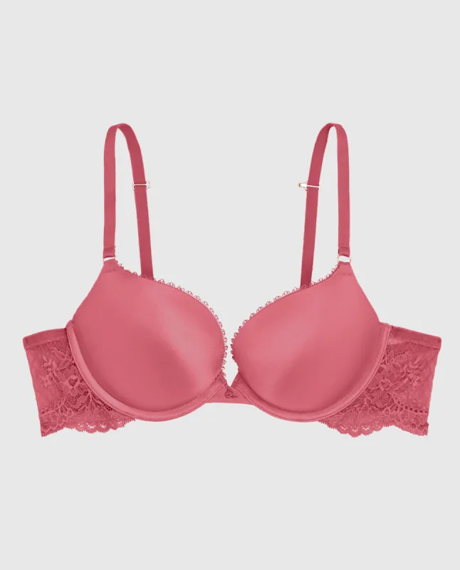 Push Up Bra with Lace Wing in Romantic Pink sold by La SENZA