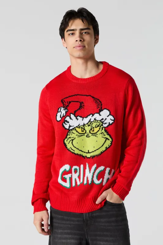 The Grinch Jacquard Knit Christmas Sweater sold by Urban Planet
