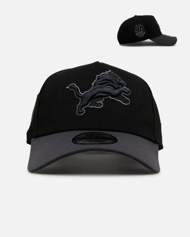 New Era Detroit Lions 'Stealth' 9FORTY A-Frame Snapback Black/Charcoal sold by Culture Kings