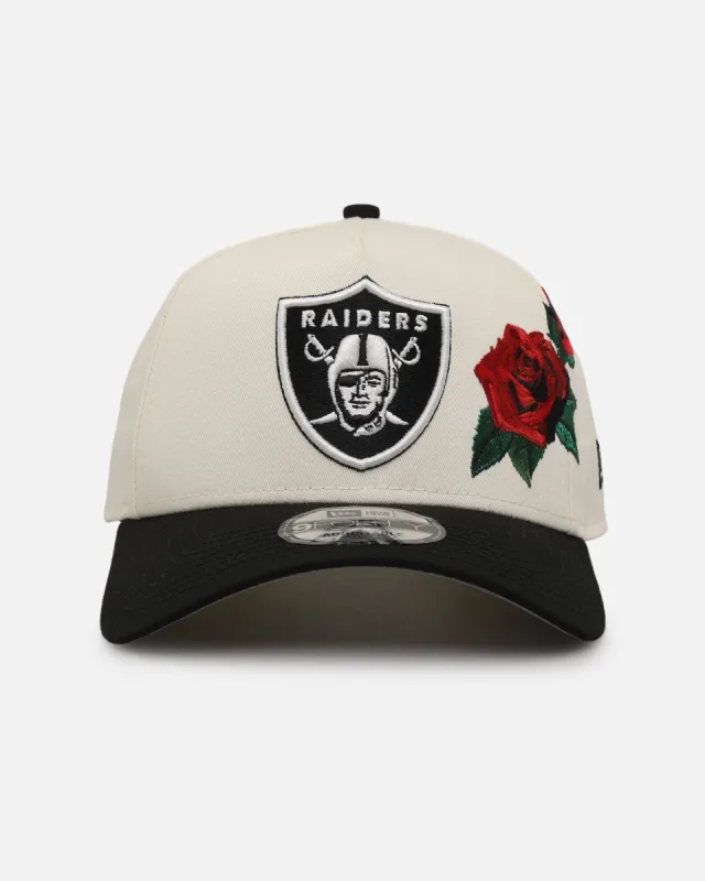 New Era Las Vegas Raiders 'Chrome Black Roses' 9FORTY A-Frame Snapback Chrome/Black sold by Culture Kings