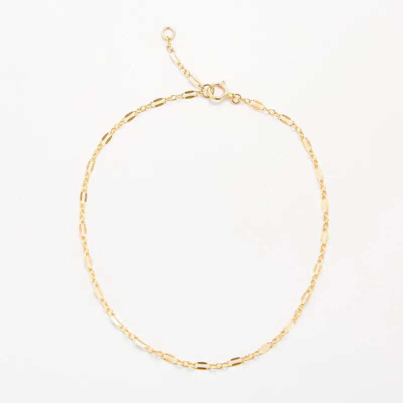 Dainty Double Link Chain Anklet sold by Admiral Row