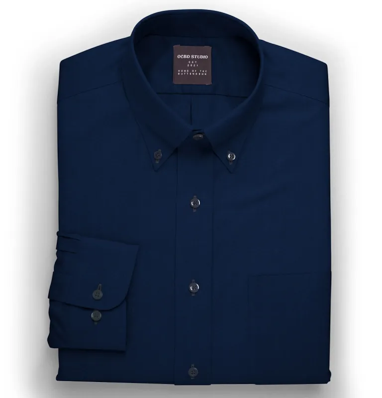Wrinke Resistant Oxford - Button-Down Collar - Long Sleeve - Royal Blue sold by Airthreads