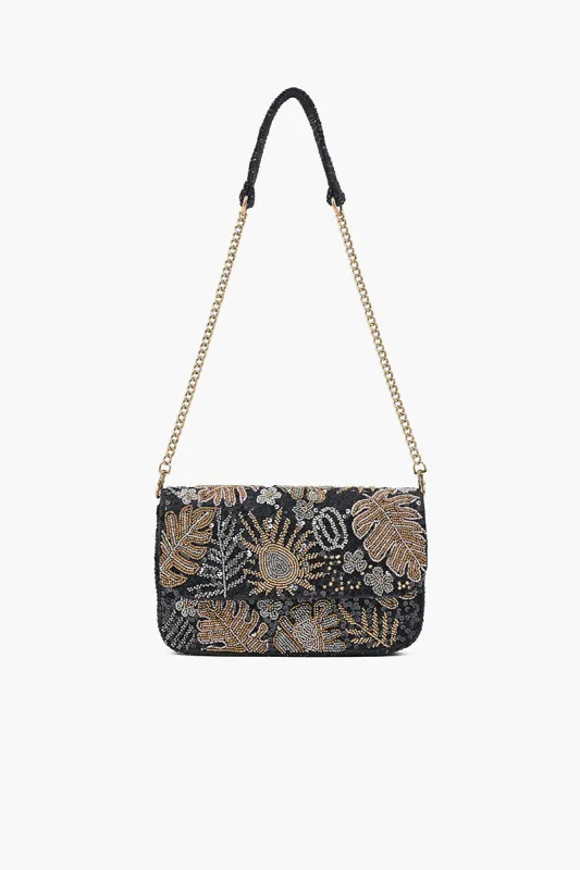 Black Gold Embellished Shoulder Bag sold by America & Beyond