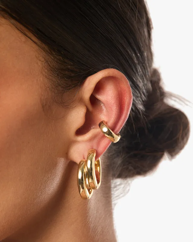 Hammered Hoop Set sold by WeWoreWhat