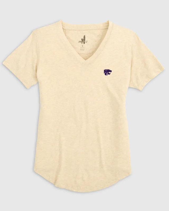 Women's Kansas State Merediths V-Neck T-Shirt sold by Johnnie-O