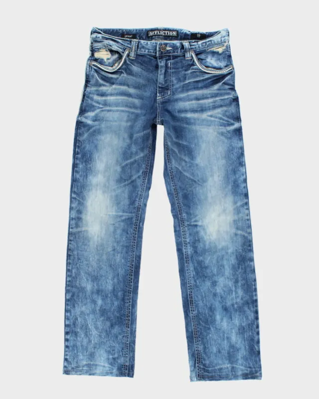 Vintage Y2K Affliction Gothic Style Stone Wash Jeans - W33 L32 sold by Rokit