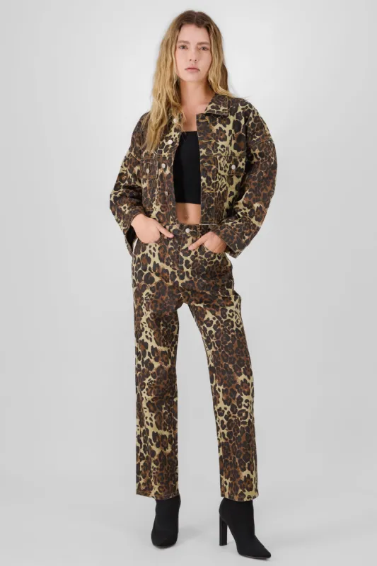 Pantalon denim animal print sold by Shasa