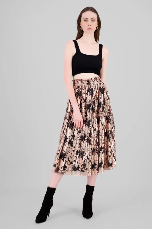 Falda midi estampado foil sold by Shasa