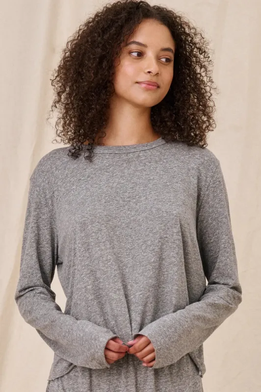 The Long Sleeve Crop Tee sold by Hills Dry Goods