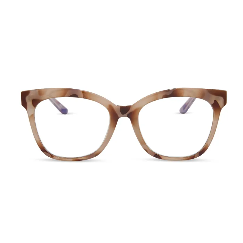 WILLA - CREAM TORTOISE + BLUE LIGHT READERS sold by Diff Eyewear