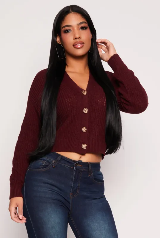 Button Front Long Sleeve Cardigan sold by Rainbow