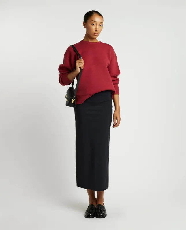 Midi rok - Donkerblauw sold by Pauw Amsterdam