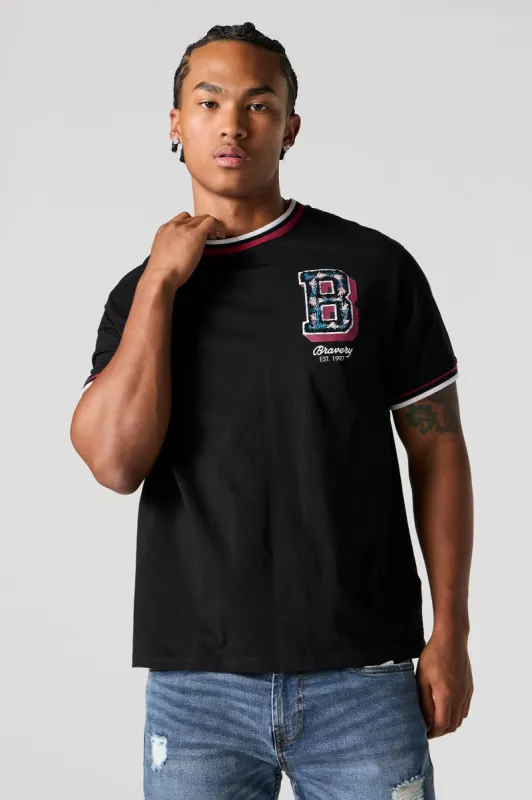 T-shirt avec motif brodé Bravery en chenille sold by Urban Planet