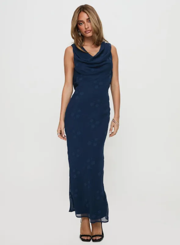 Contessa Maxi Dress Navy sold by Princess Polly