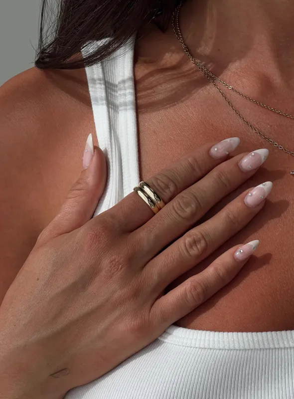 Family Ties Stacked Ring Gold sold by Princess Polly