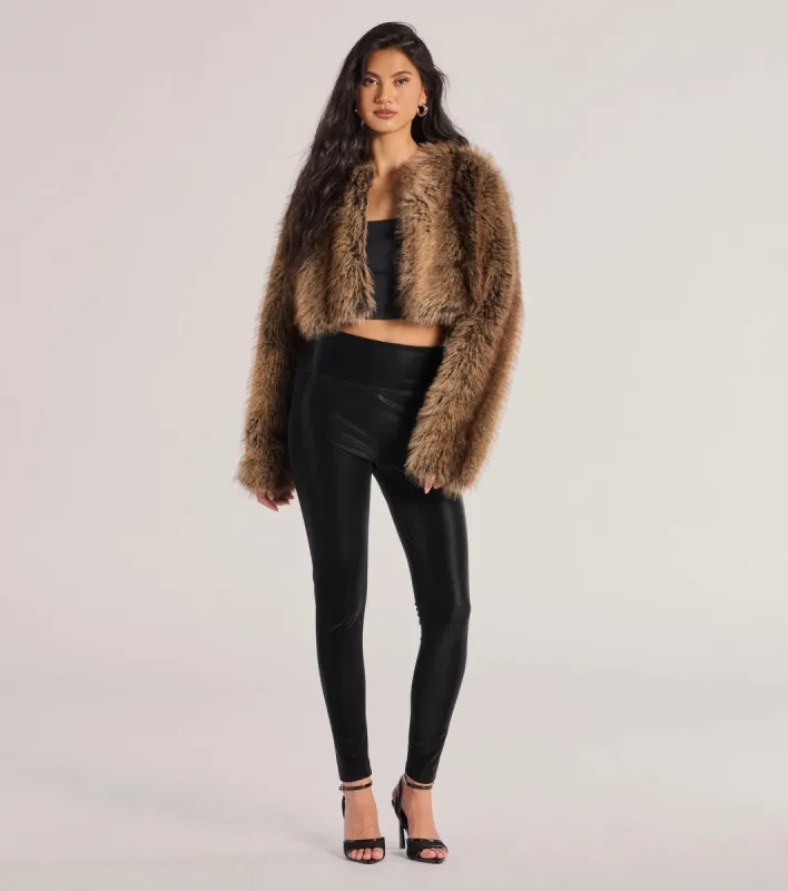 Looking Sleek Faux Leather Leggings sold by Windsor