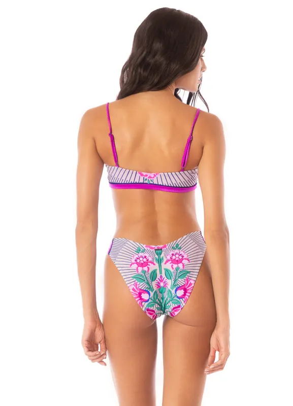 Maaji Cerise Bouquet Splendour Regular Rise Thin Side Bikini Bottom sold by Maaji